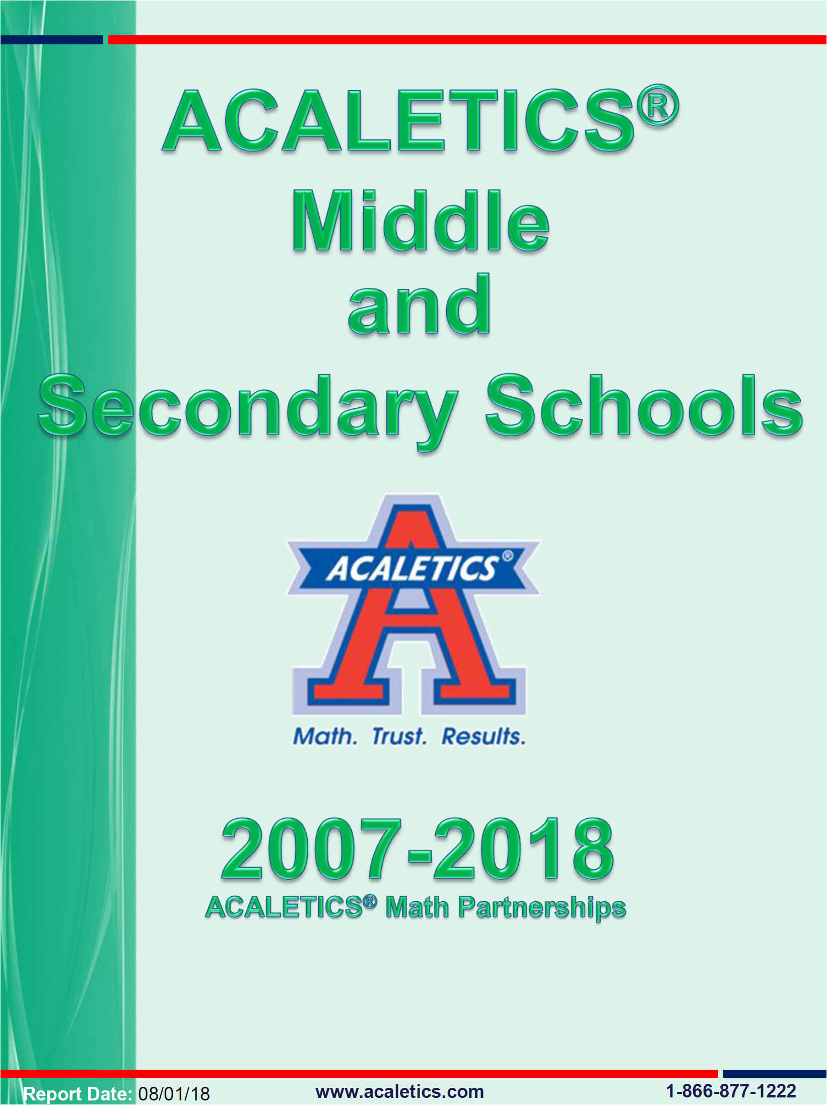 Middle and Secondary Report Cover